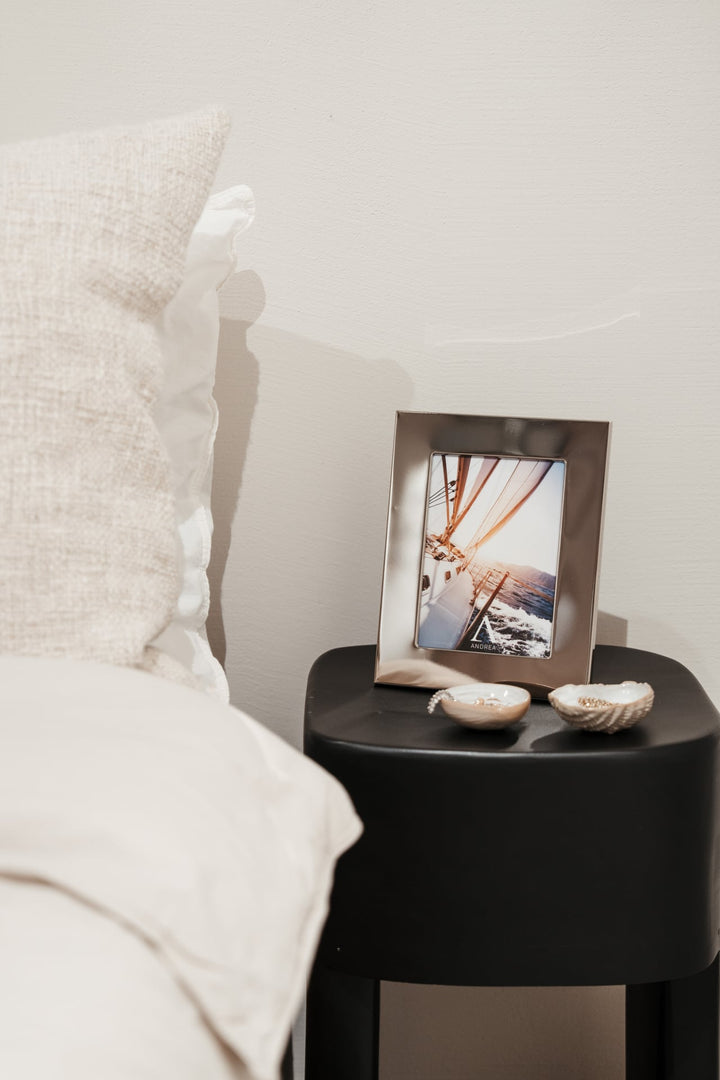 Bilderrahmen aus silberfarbenem Metall, 13 x 18 cm