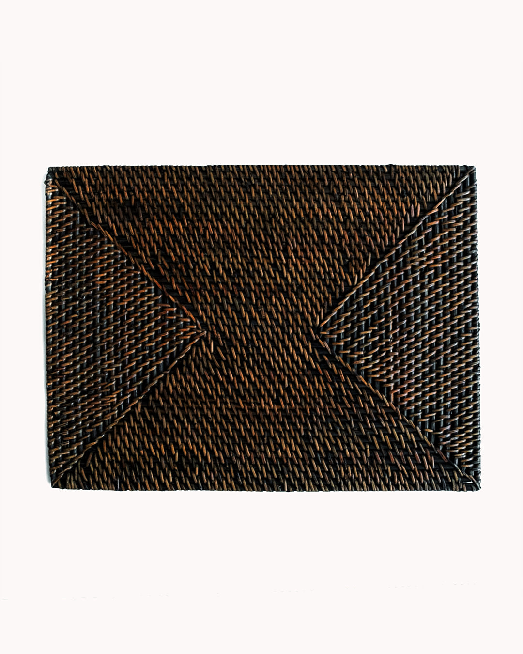 Rattan-Tischsets Dunkelbraun, handgeflochten, 2er-Set
