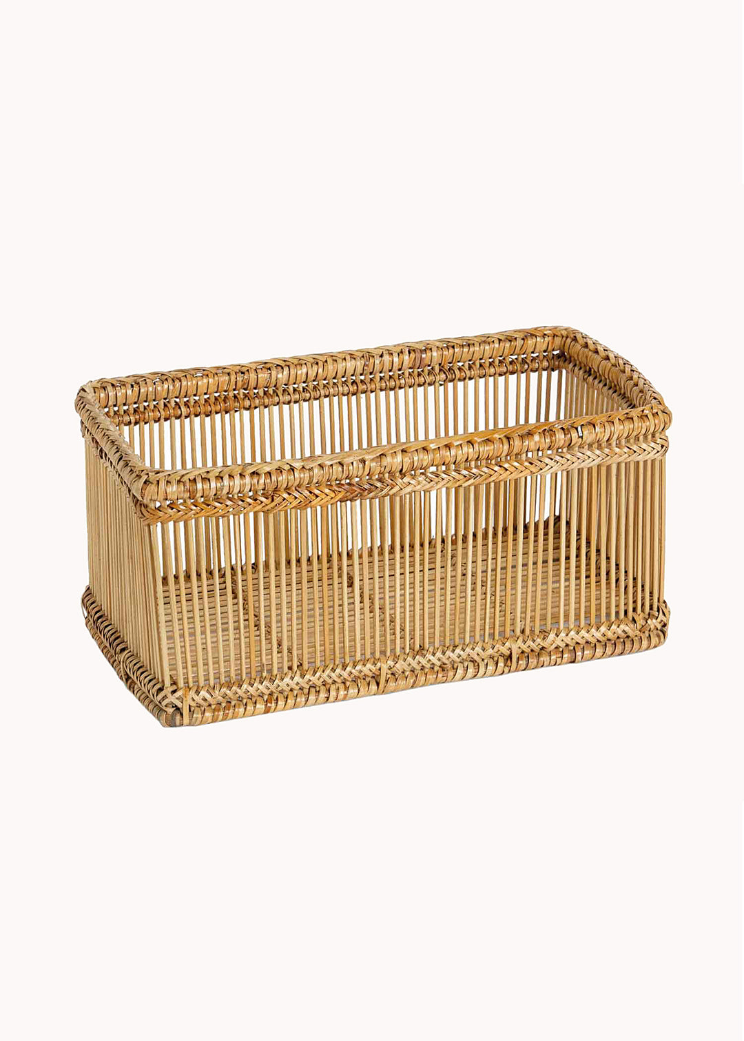 Aufbewahrungskorb Gia aus handgewebtem Rattan