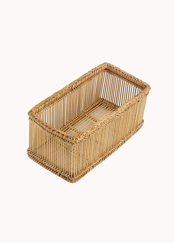 Aufbewahrungskorb Gia aus handgewebtem Rattan