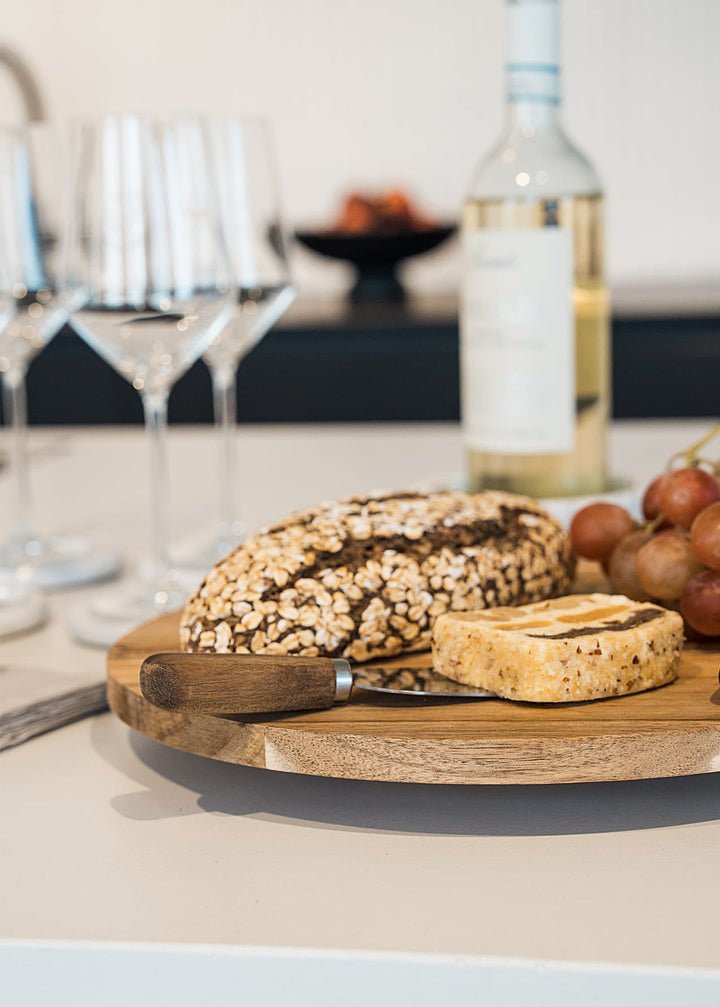 Drehbare Servierplatte aus Akazienholz