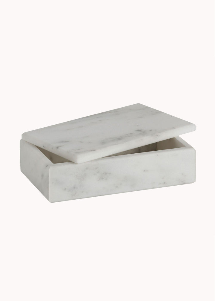Eckige Aufbewahrungsbox aus Marmor