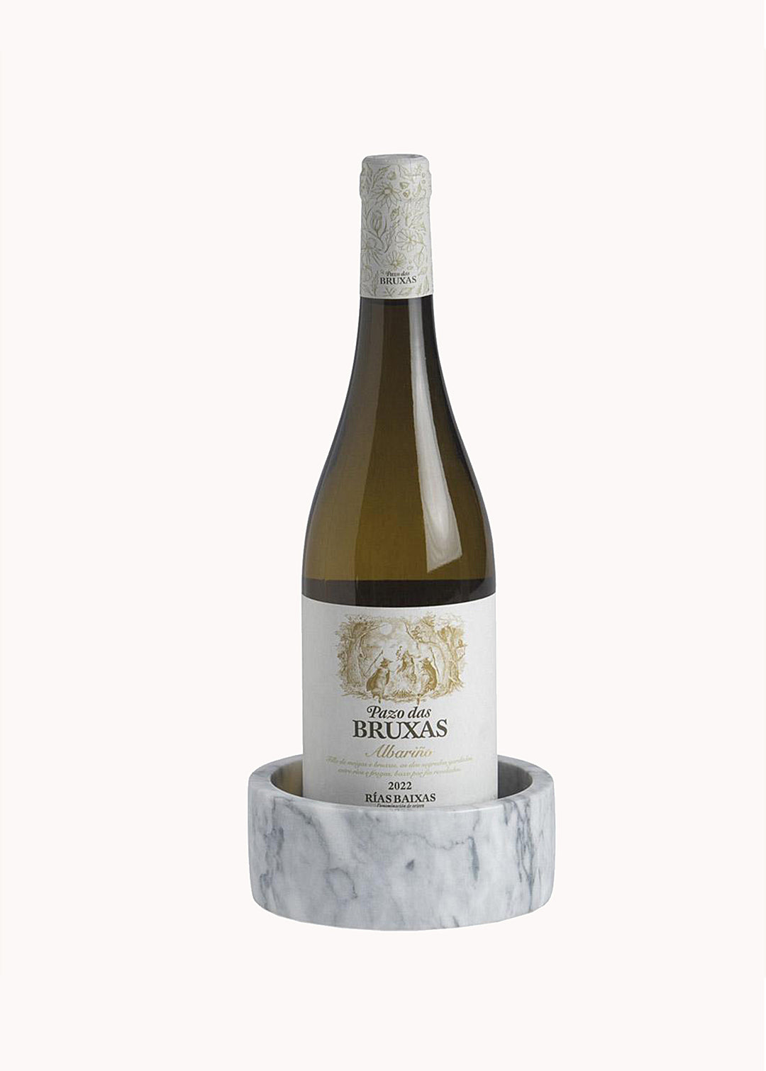 Flaschenuntersetzer mit Umrandung aus Marmor