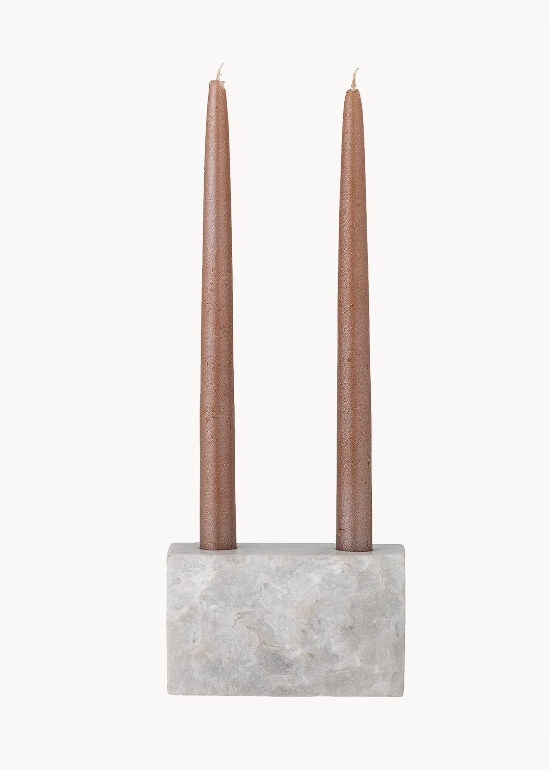 Kerzenhalter aus weissem Marmor