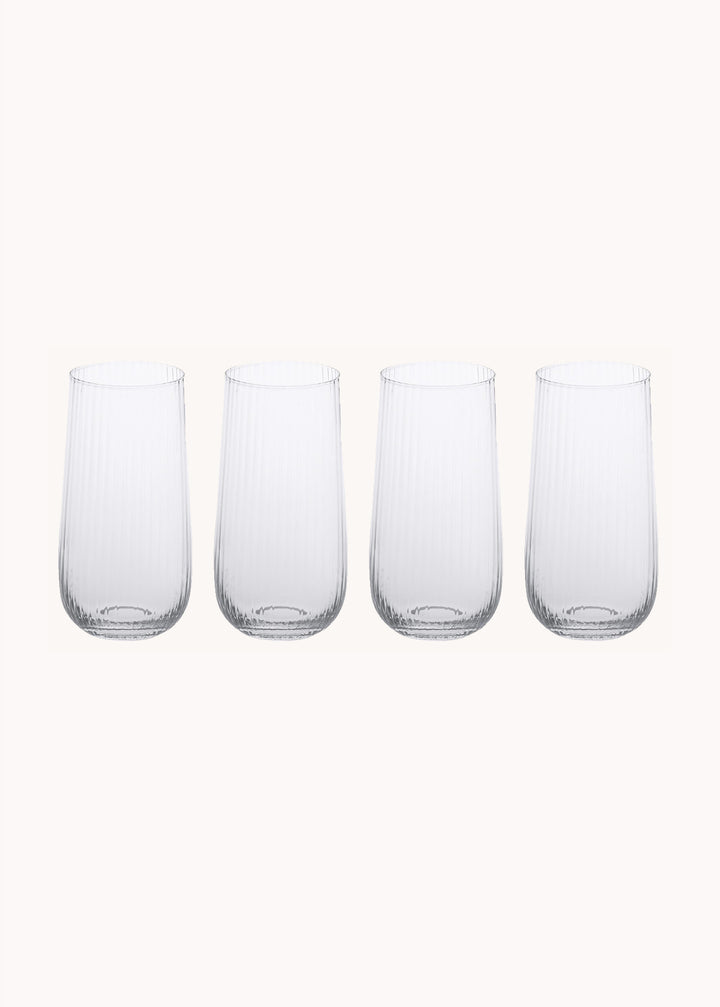 Milan Trinkgläser im Streifen-Design, 6er-Set (450 ml)