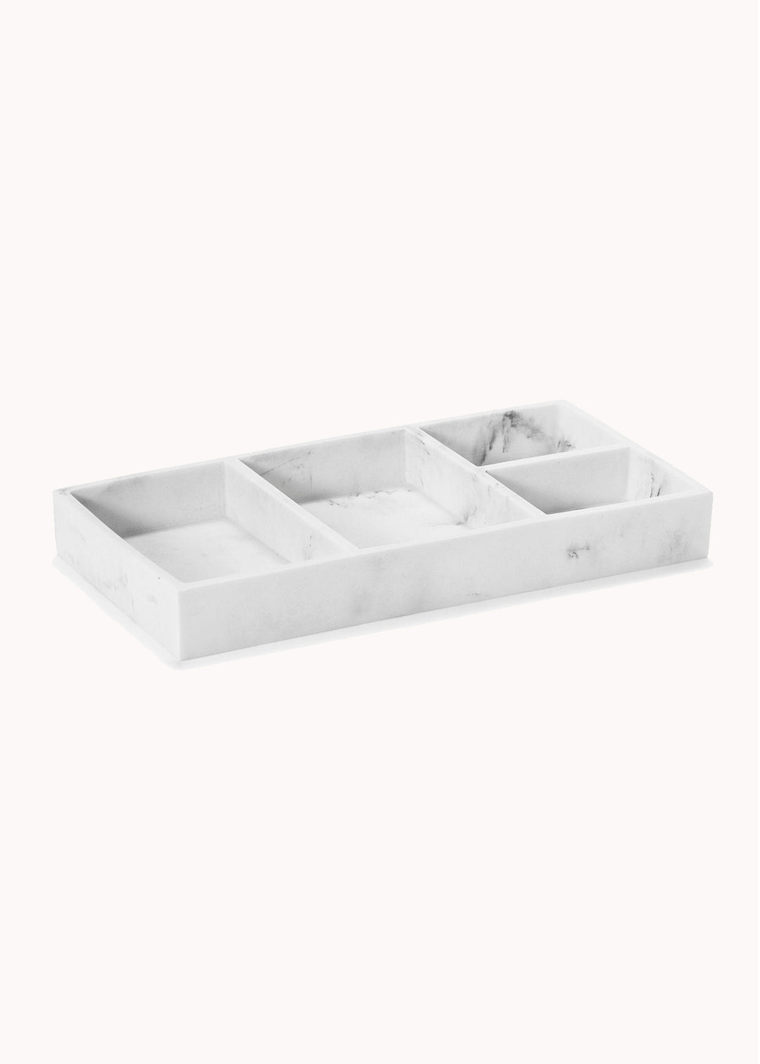 Organizer-Tablett aus Polyresin in Marmoroptik