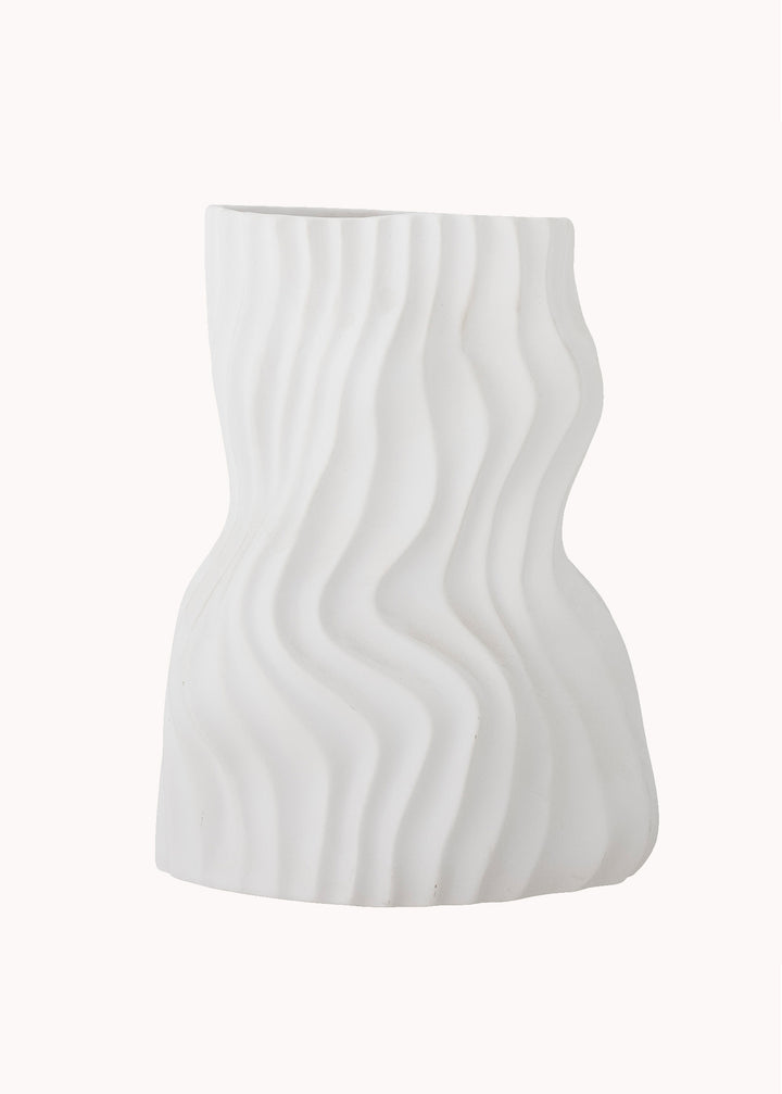 Sahal Vase weiss aus Keramik