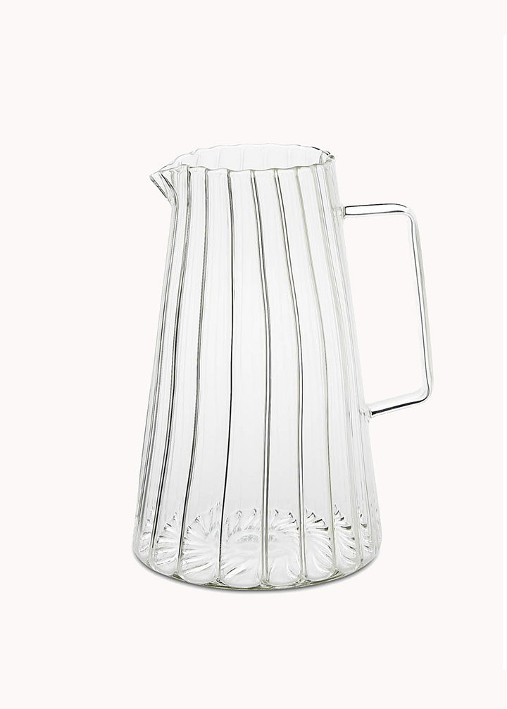 Stripes Wasserkrug aus Borosilikatglas, 1 Liter