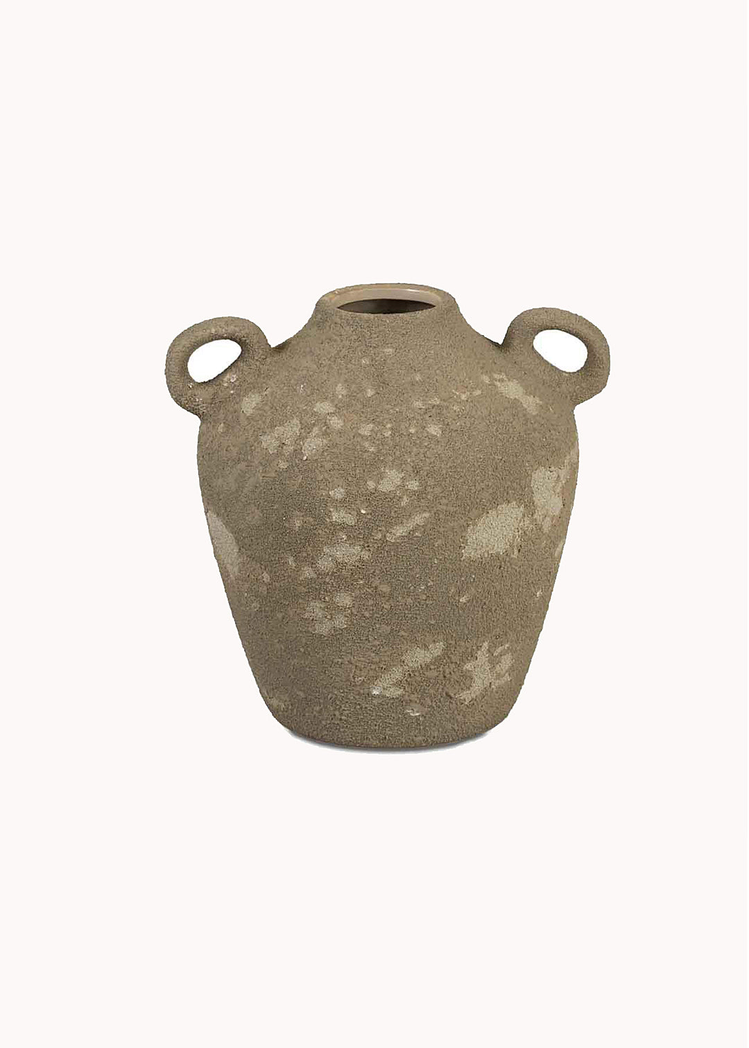 Vase Atacama aus Keramik, beige-braun