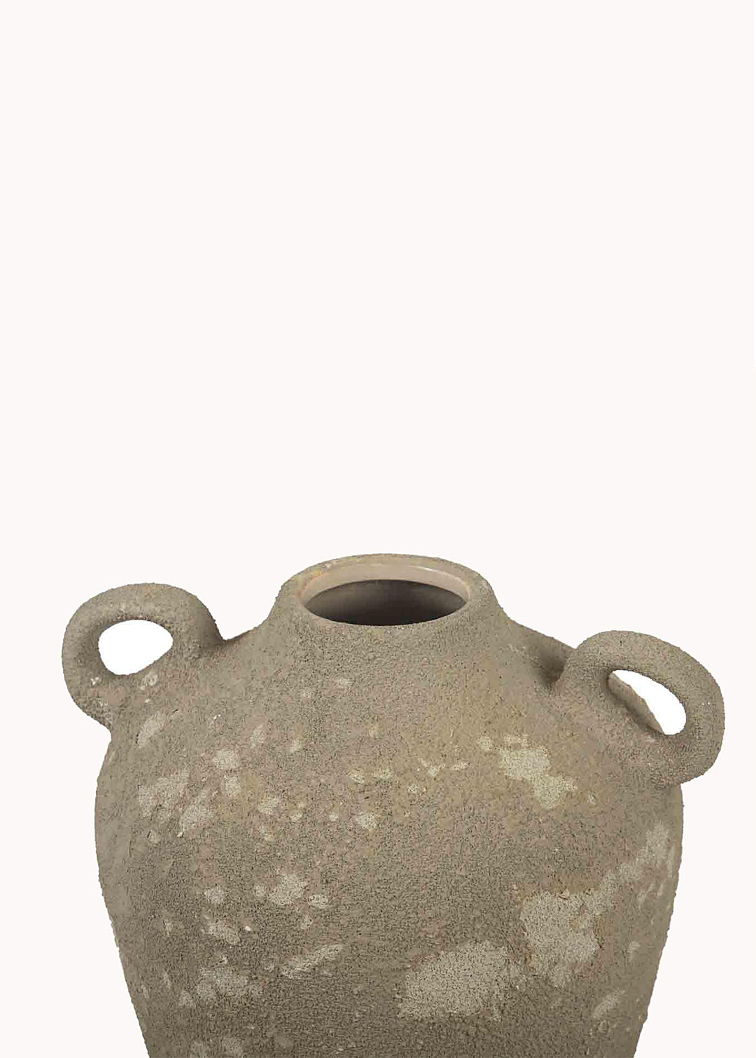 Vase Atacama aus Keramik, beige-braun