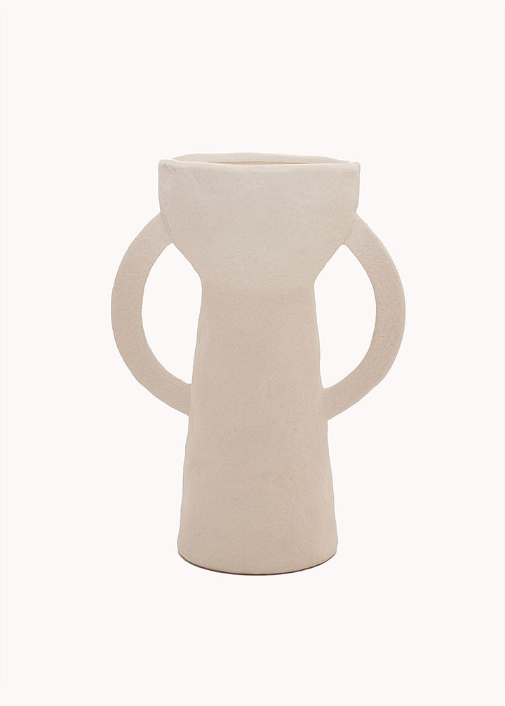 Vase Dulia aus Keramik, weiss