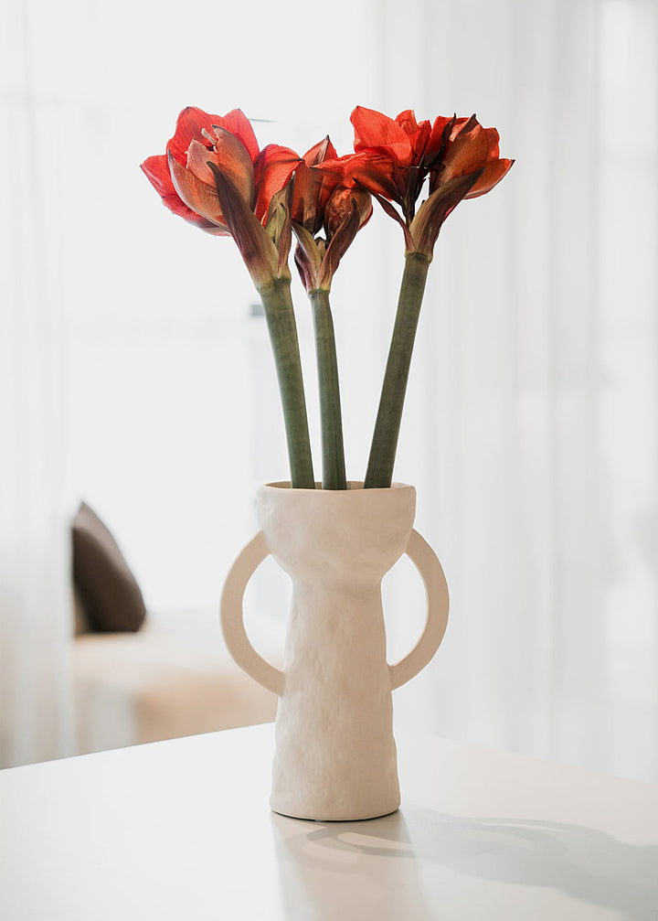 Vase Dulia aus Keramik, weiss