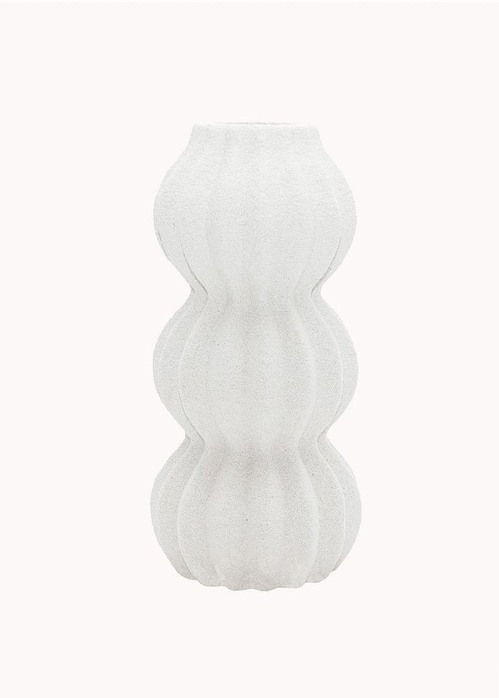 Vase Kaduna aus Keramik, weiss