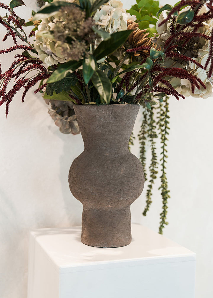 Vase Lira aus Keramik, braun