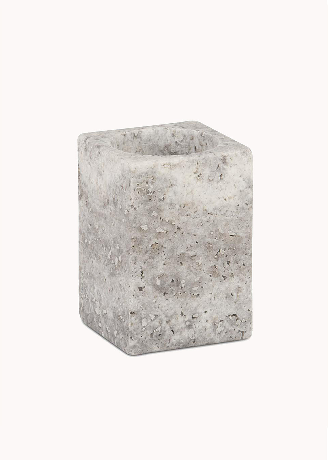 Zahnbürstenhalter aus Marmor, grau marmoriert