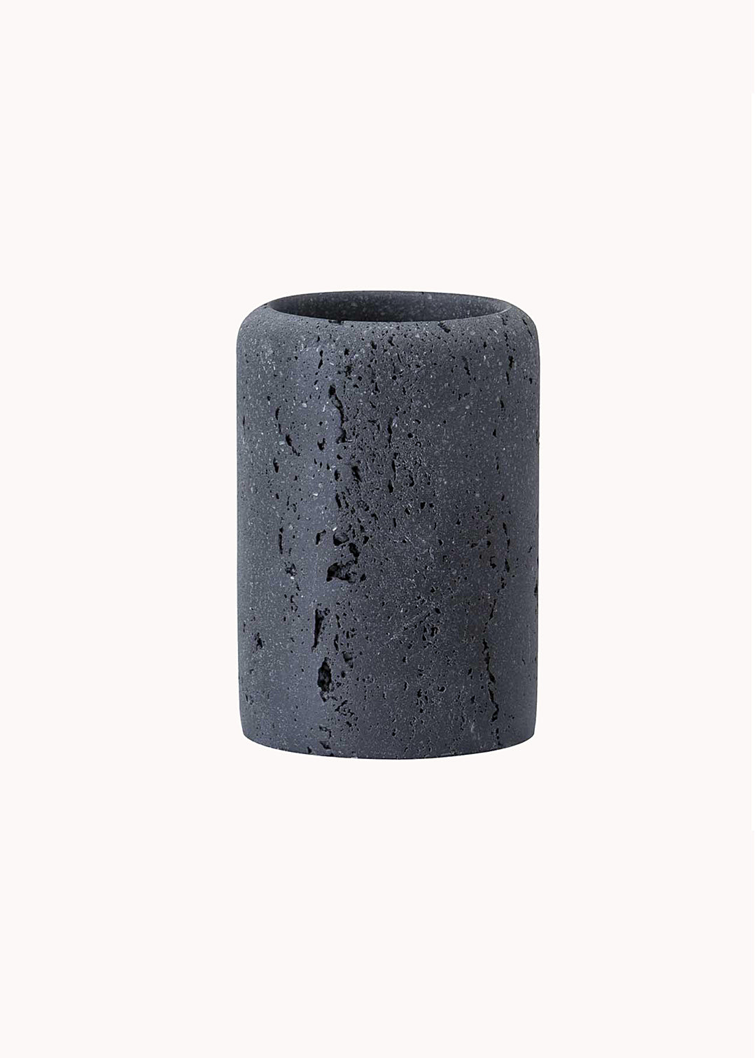 Zahnbürstenhalter aus Polyresin in Steinoptik, schwarz